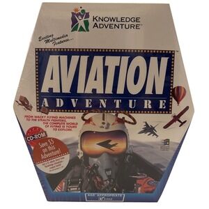 Knowledge Adventure Aviation Adventure PC‎ CD-Rom Game Sealed 1994 JumpStart